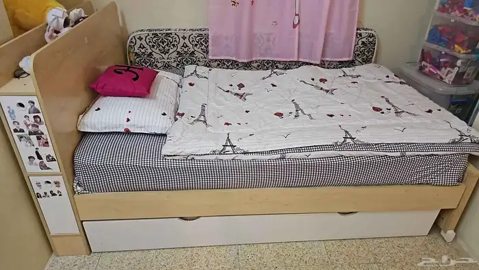 سرير هوم بوكس المتكامل راحة مزدوجة وذكاء التخزين 4