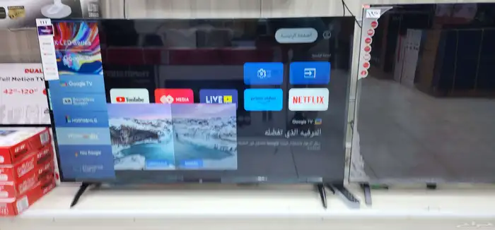 توصيل سريع تركيب مجاني شاشات تلفزيون سمارت4k QLED واي فاي 16