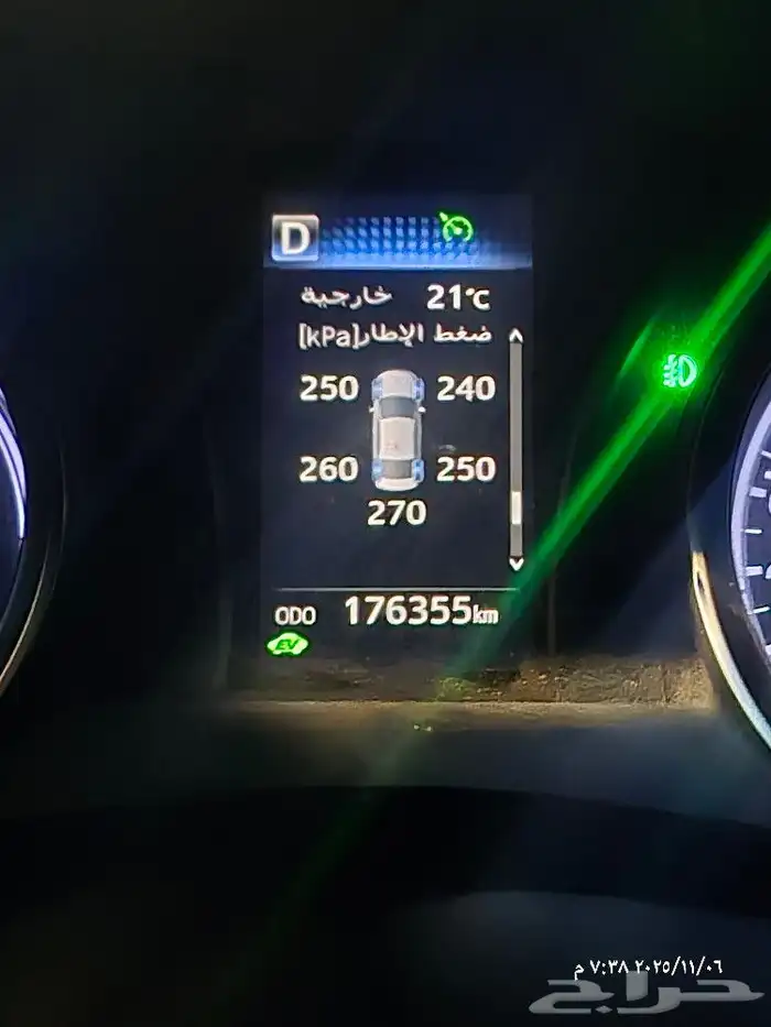 عرض ضغط الكفرات افالون  كامري   رافور   انوفا   لكزس 0