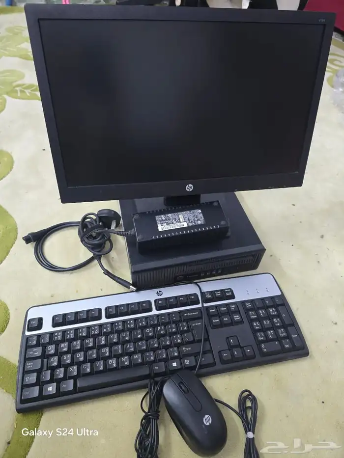 للبيع كمبيوتر مينى hp i5 بكامل ملحقاته كل شيء اصلي hp 1