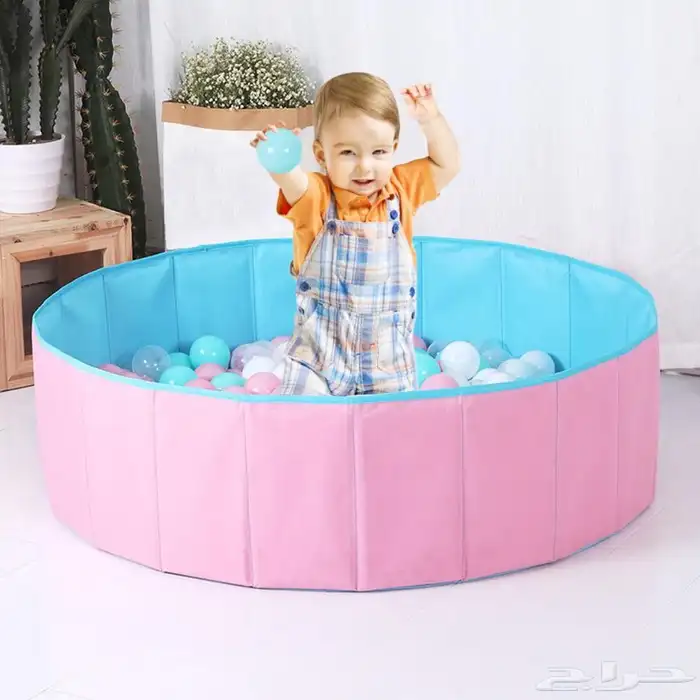 مسبح كرات اطفال دائري مع 100 كورة ماركة بيبي لوف راائعة 0