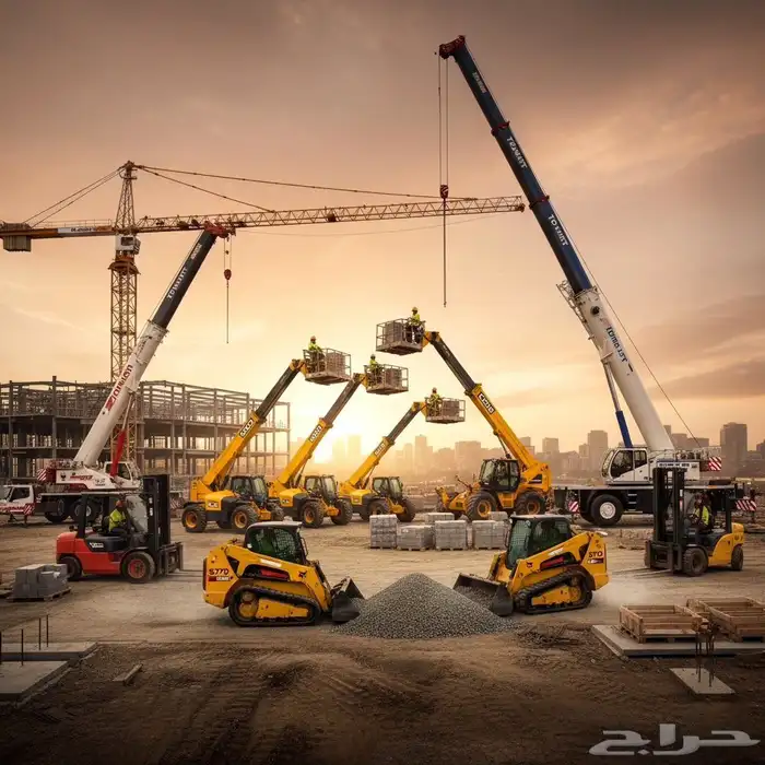 رافعات جي سي بي رافعات فور كلفت بوبكاتات للاياجار شهري يومي 7