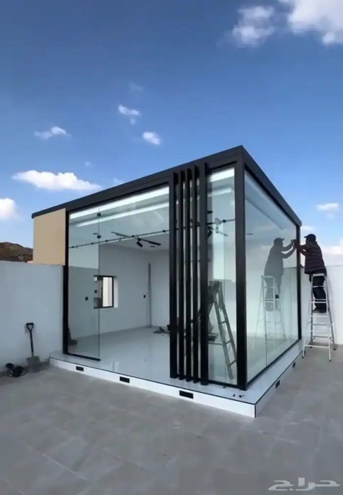 غرف زجاجية جلسات خارجية أحواض زارع نوافير 1