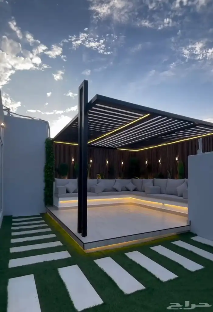 غرف زجاجية جلسات خارجية أحواض زارع نوافير 13