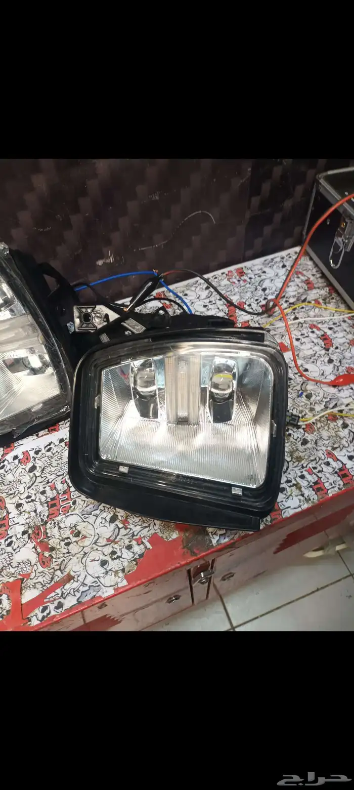 كشافات ليد أمامي مع اشاره وسكن سياره دواج رام مديل 2013ومافو 1