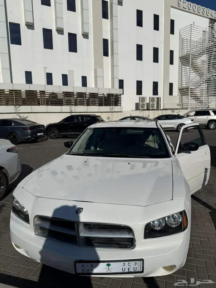 دوج تشارجر 2007 أبيض SXT 6 سلندر 2