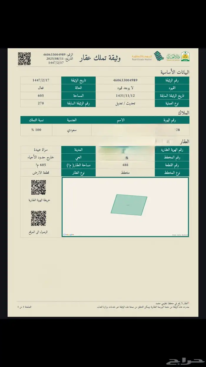 للبيع أرض سكنية بسراة عبيدة مساحة 600 في مخطط ال عايض 1