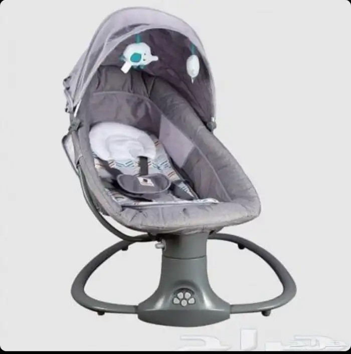 سرير هزاز للأطفال جديد مستخدم أقل من شهر 0