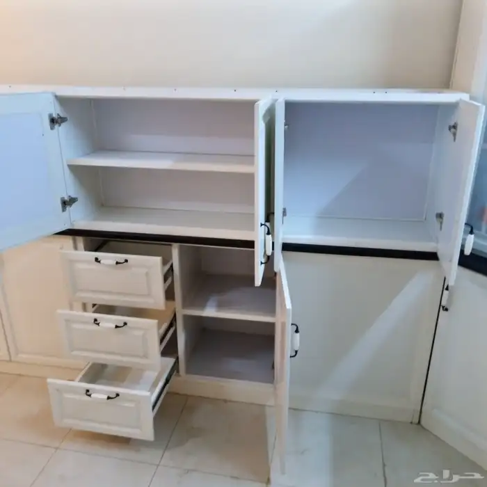 دولاب مطبخ المنيوم زواية حرف L 3