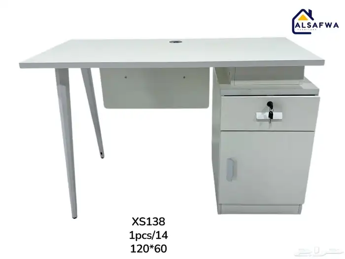 مكتب بارتيشن ثنائي ابيض مكتب بارتيشن رباعي ابيض اثاث مكتبي 8