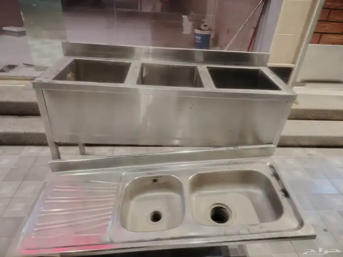 للبيع حوضين ستيل ستانلس قويه ومتين 1