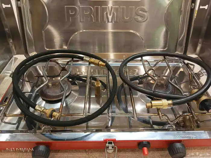 موقد بريموس الأحمر وموقد مدمج بذرايه 3