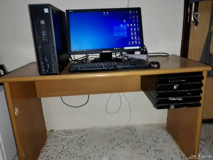 كمبيوتر مكتبي hpوشاشة لينوفو هارديسك 500GB RAM4 بيع 500ريال 0
