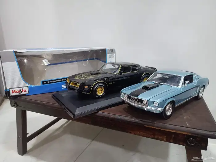 مجسمات موستنج وبونتياك ترانز ام مقاس1.18 سعر المجسم300 0