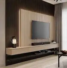 ديكور شاشه مع مكتبه رفوف شاشه تلفزيون 6