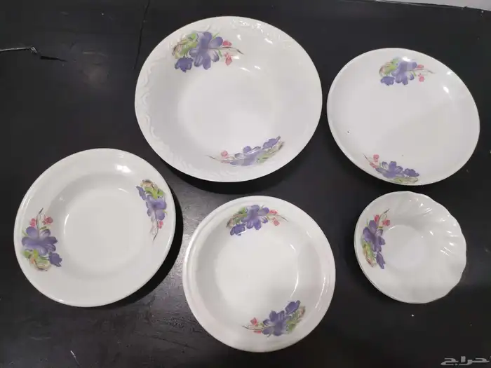 زبديات ميلامين مع غطاء مع صحون صغيره و كبيره 4