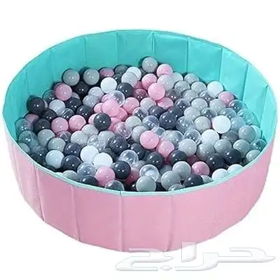 مسبح كرات اطفال دائري مع 100 كورة ماركة بيبي لوف راائعة 2