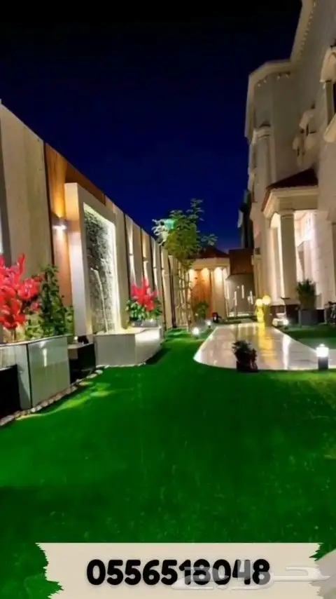 تركيب العشب الصناعي 6