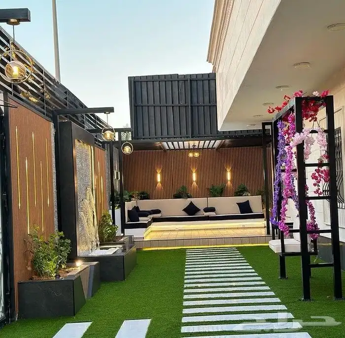 غرف زجاجية جلسات خارجية أحواض زارع نوافير 6