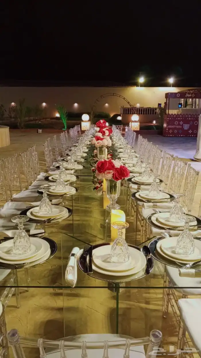 تاجير حفلات كراسي كنب طاولات خشب طاولات قزاز جلسات شعبيه ارك 2