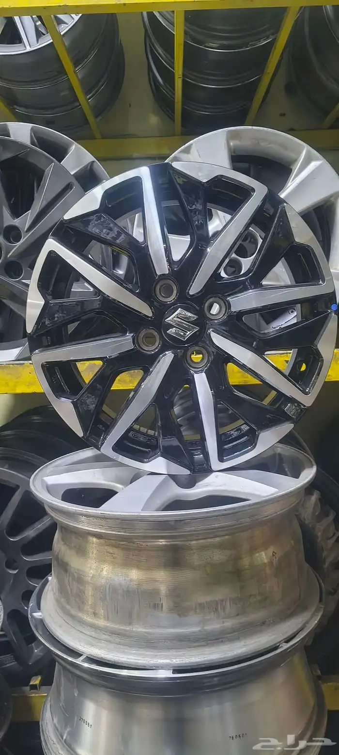 جنوط سوزوكي دزاير 2024 اصلي وكاله مقاس 15 شبه جديد 0