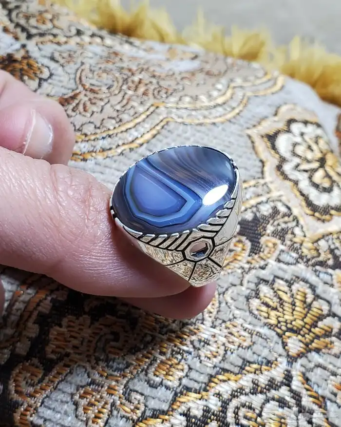 خواتم فضه وعقيق يمني طبيعي 2