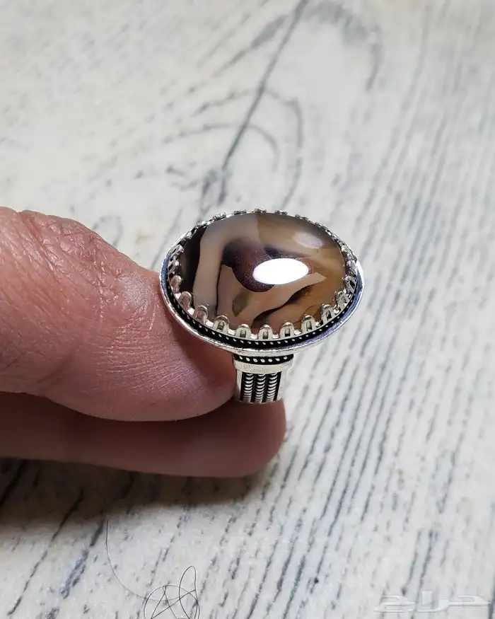 خواتم فضه وعقيق يمني طبيعي 1