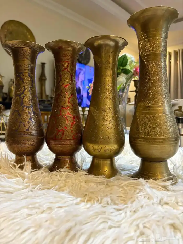 نحاسيات دلل لوحة مباخر فازات اسعار للك قطعه سعر 7