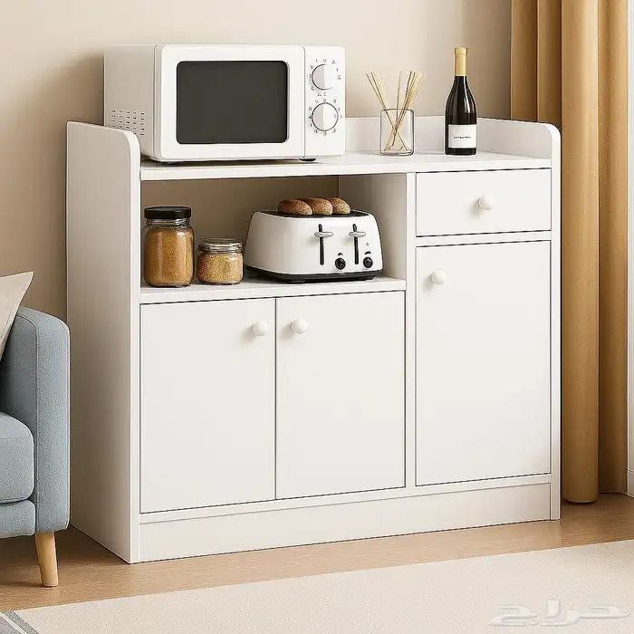 ركن قهوه متوفر باللون الابيض و البني الفاتح كما في الصور 3