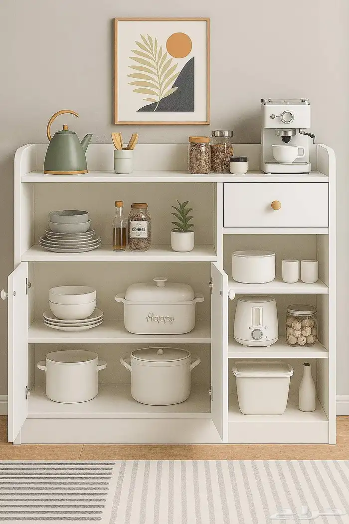 ركن قهوه متوفر باللون الابيض و البني الفاتح كما في الصور 2