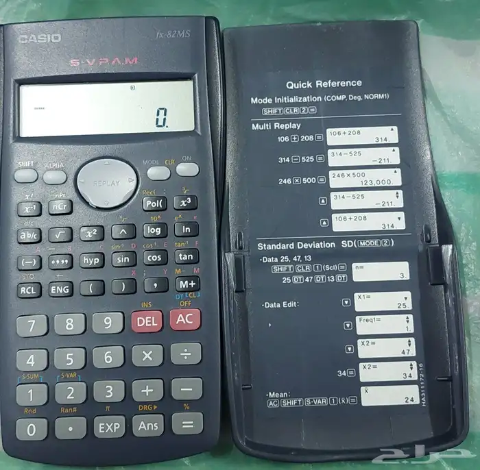 حاسبة عليمة كاسيو الاصلية casio Fx-82MS 5