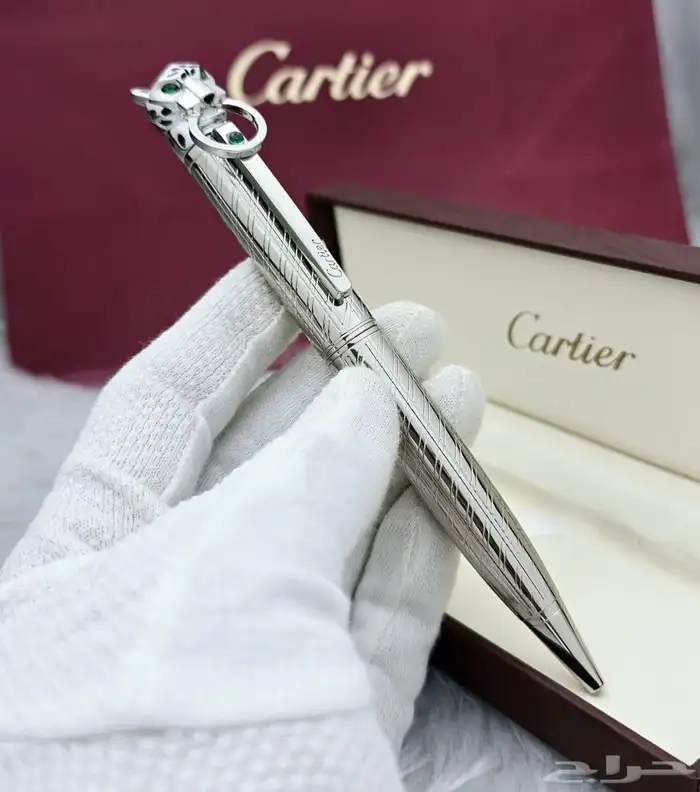 متجر_كاتشي قلم حبر جاف فاخر ماركة كارتييه سانتوس. 4