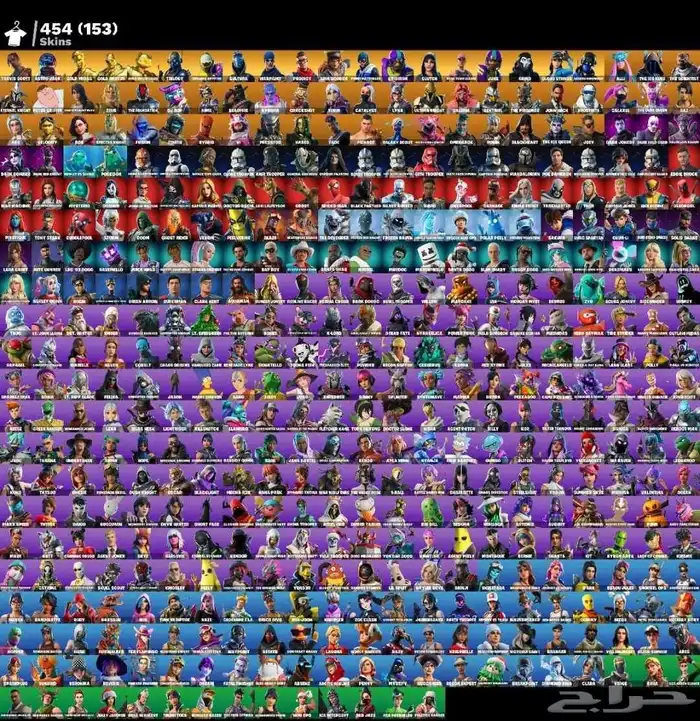 حساب فورتنايت اساسي ترافس سكوت حوالي 500سكن سكنات رزدنت ايفل 0