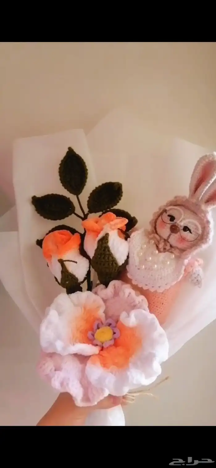 باقات ورد بخيوط الصوف جاهزة للتسليم الفوري 8