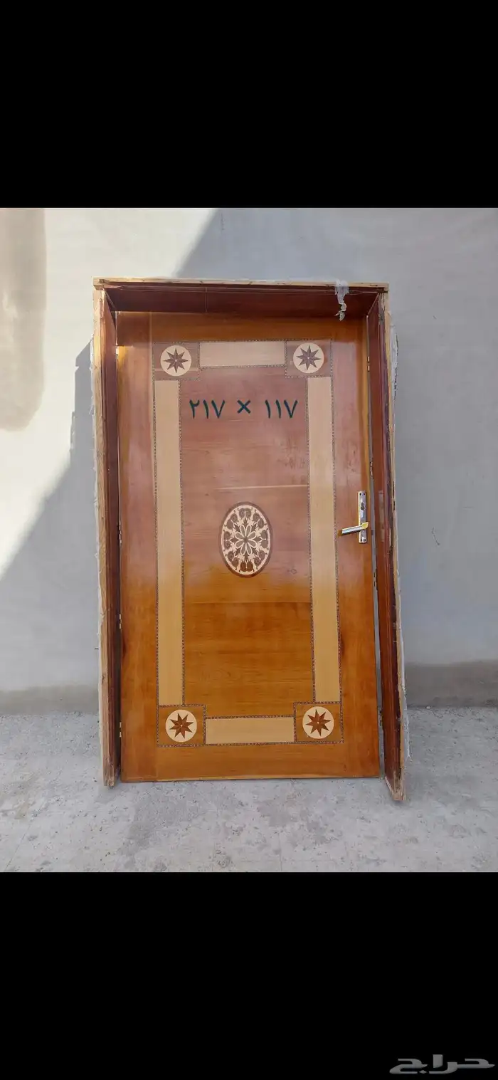 بيبان خشب عدد ( 4 ) اثنين حلق حديد وثنين حلق خشب 2