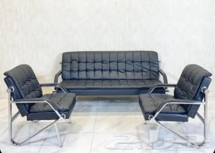 كنب جلد صيني جديد بالكرتون و كراسي انتظار جلد 8