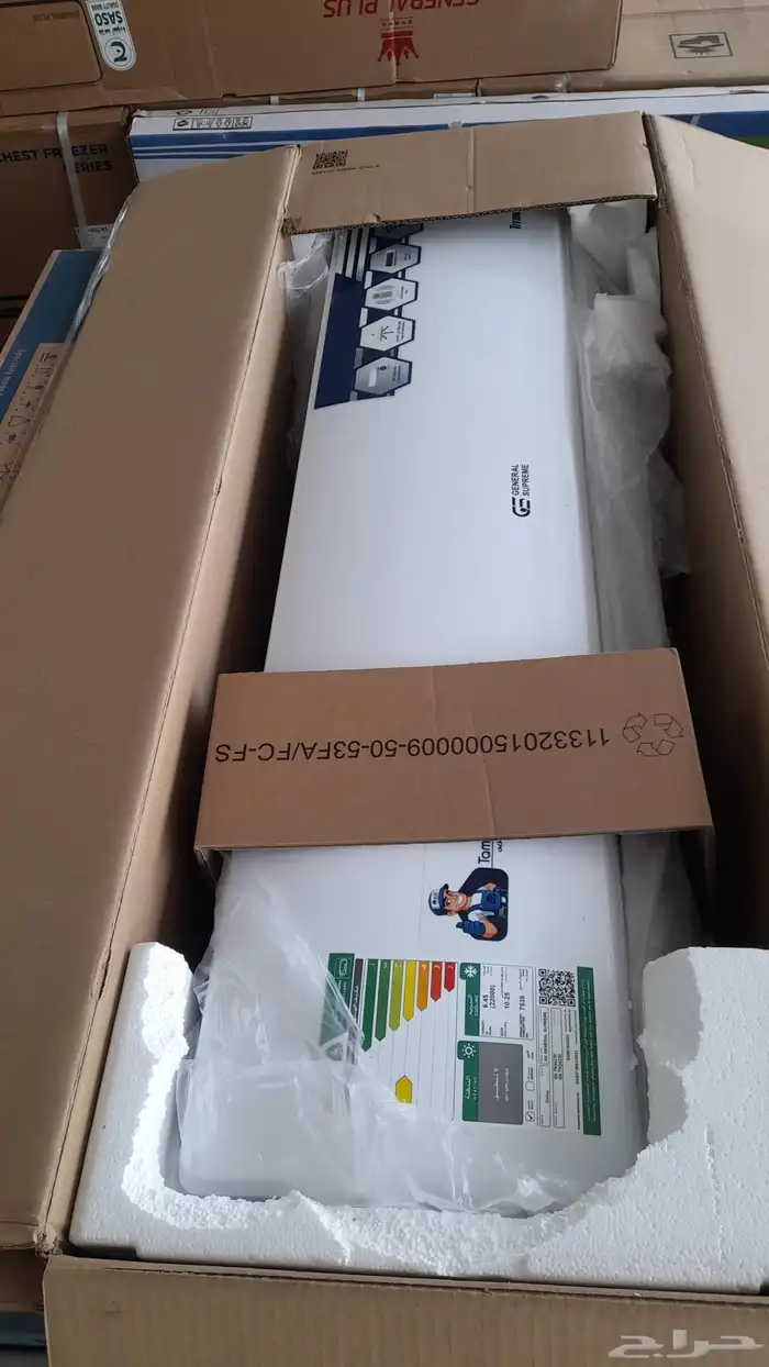 مكيفات جنرال سوبريم استخدام حج بالكرتون وشباك كارير 0
