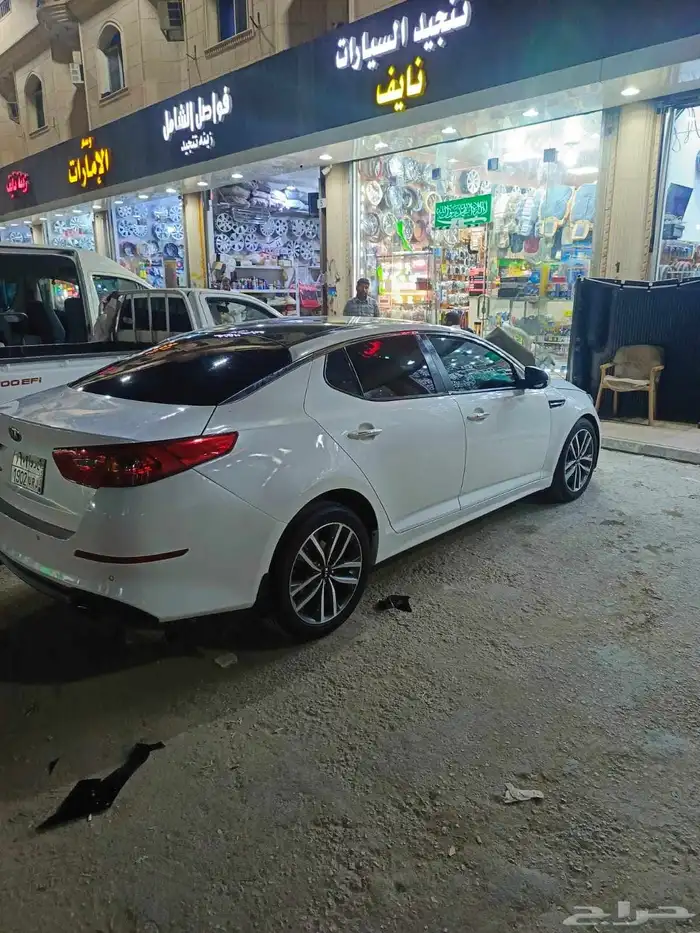 كيا أوبتيما نظيفة فل كامل بصمة 2014 13