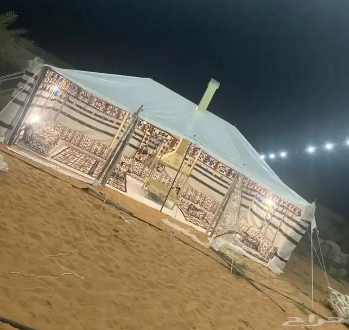 بيت شعر تركي خط أحمر اسود وابيض مقاس جميع المقاسات خياط VIP 5