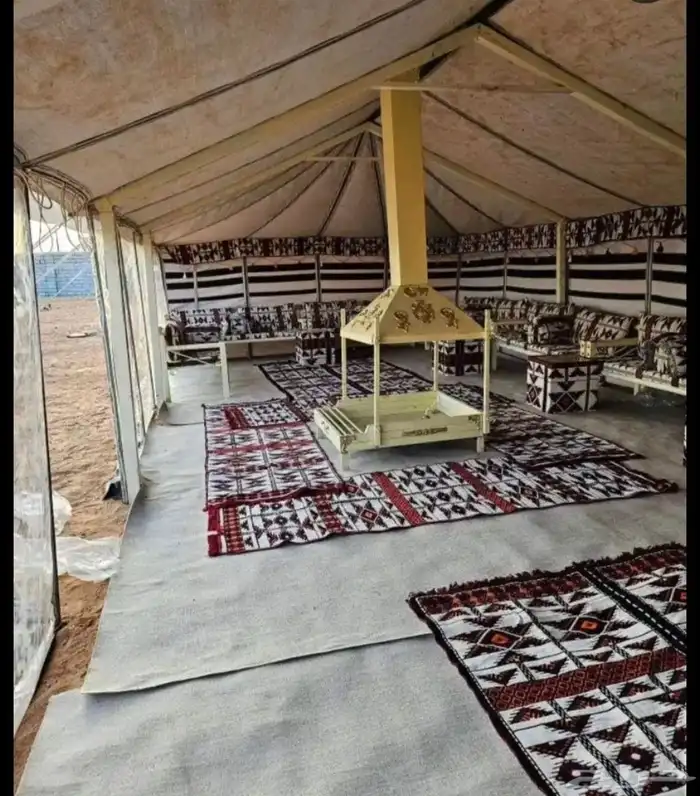 بيت شعر تركي خط أحمر اسود وابيض مقاس جميع المقاسات خياط VIP 6