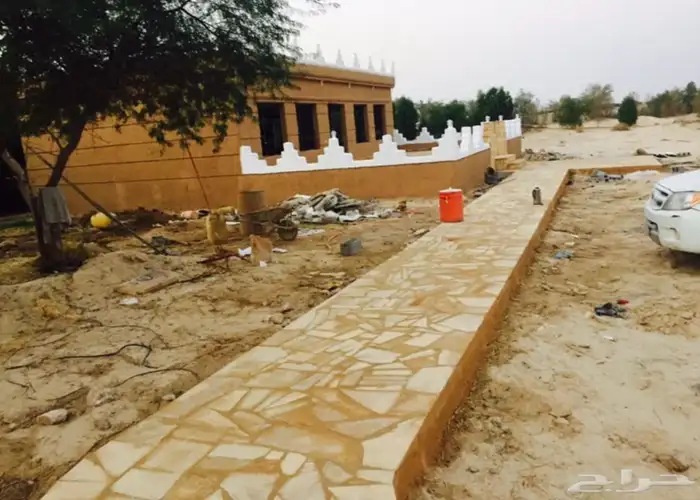 ارضيات تدبيش ممرات قنوات سيول ربراب وكلشي باعمال الحجر 6