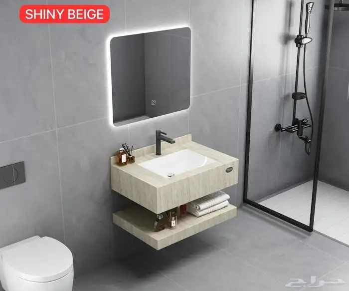 مغاسل رخام جاهزة حوض وحوضين مقاسات متنوعة 1