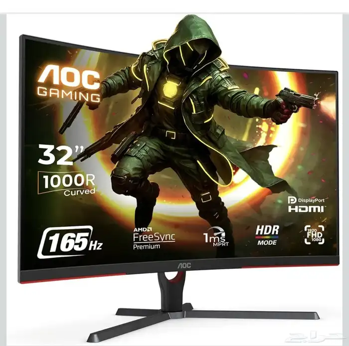 شاشة AOC جيمينج كرف 32 بوصة بحالة ممتازه استخدام اقل من سنه 1