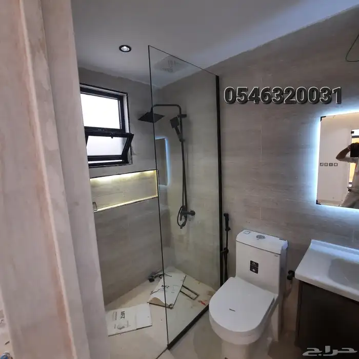 للزجاج السوكريت بجميع انواعه فاصل حاجز قاطع شاور 2