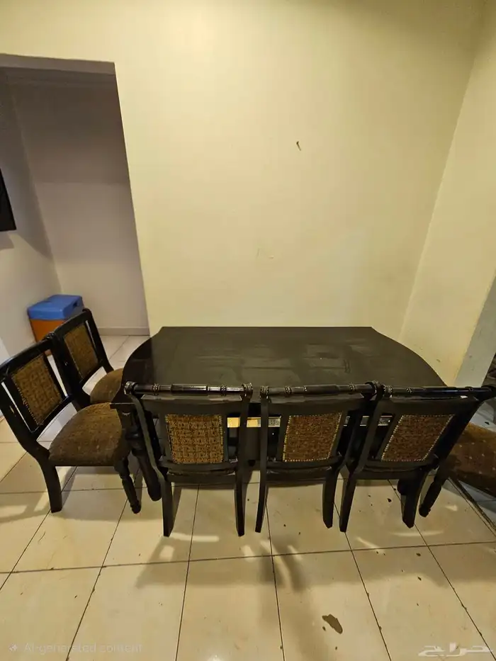 طاولة طعام سفرة 6 كراسي 0