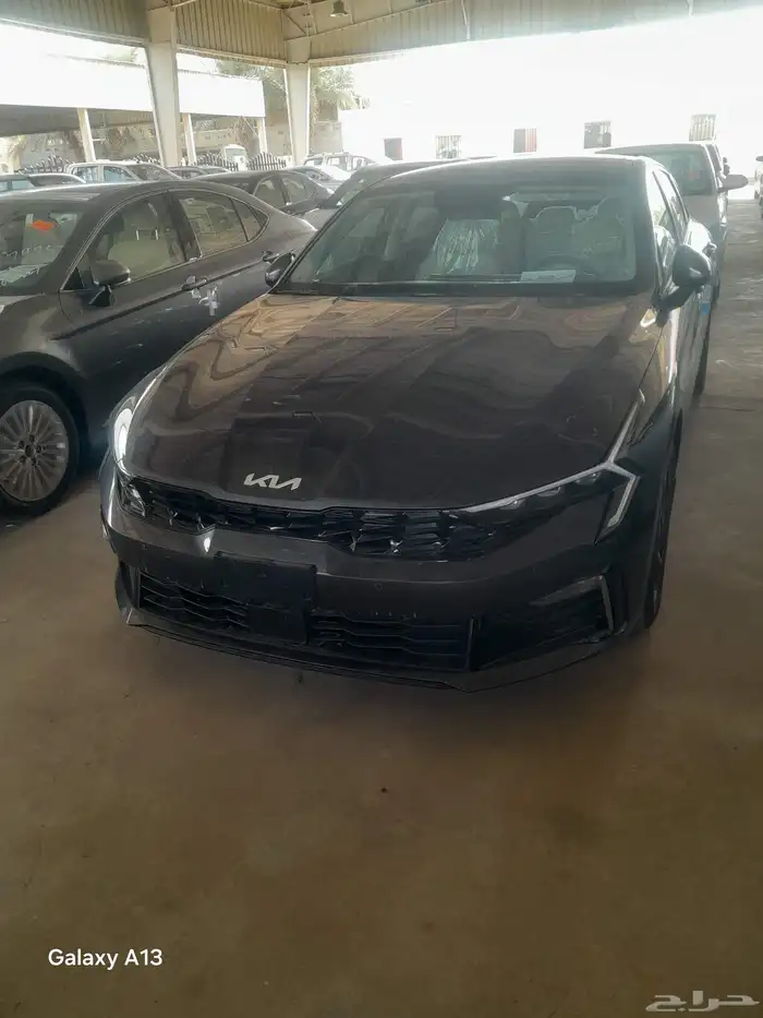 كيا K5 نص فل بانوراما مراتب جلد اللون رمادى 0