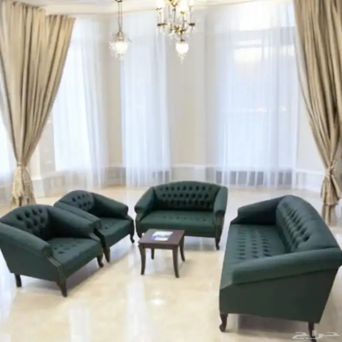 مكتبي كنب جلد فخم جديد سعر الجميلة 5