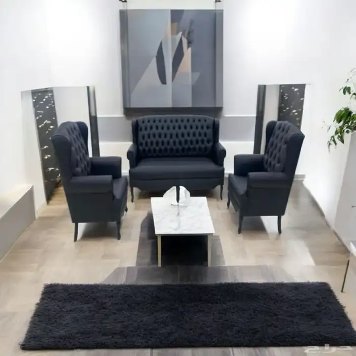 مكتبي كنب جلد فخم جديد سعر الجميلة 3