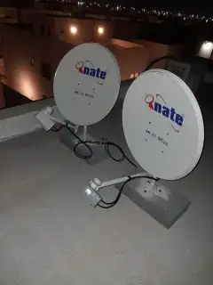 Satellite technician for installing surveillance camera scre 0