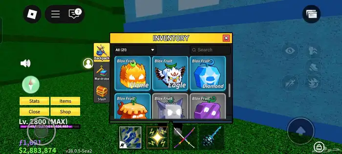 حساب بلوكس فروت الفل ماكس 7